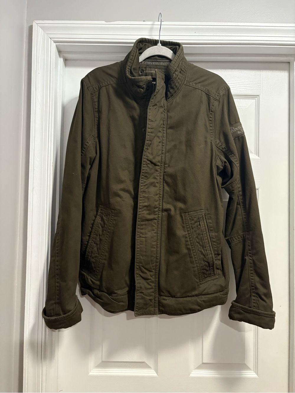 Vintage Abercrombie and Fitch Men’s Adirondack Military Olive Green Jacket